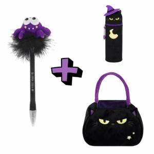 Set penna ragno luminosa + Astuccio kitty witch + Borsa kitty witch LEGAMI