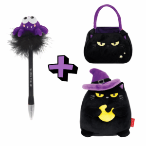 Set penna ragno luminosa + Peluche kitty witch + Borsa kitty witch LEGAMI