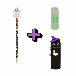 Set matita Ghost Writer + Gomma dito + Astuccio Kitty Witch LEGAMI